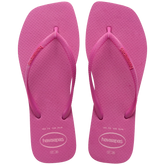 Women's Slim Square Logo Pop Up Flip Flops