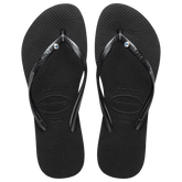 Women's Slim Crystal Flip Flops