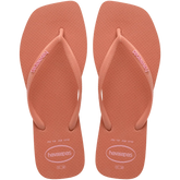 Women's Slim Square Logo Pop Up Flip Flops