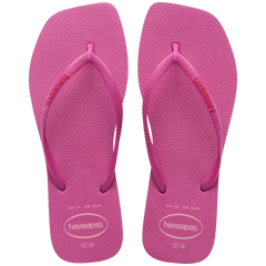 Women's Slim Square Logo Pop Up Flip Flops
